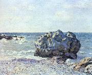 Alfred Sisley Bucht von Langland mit Felsen France oil painting artist